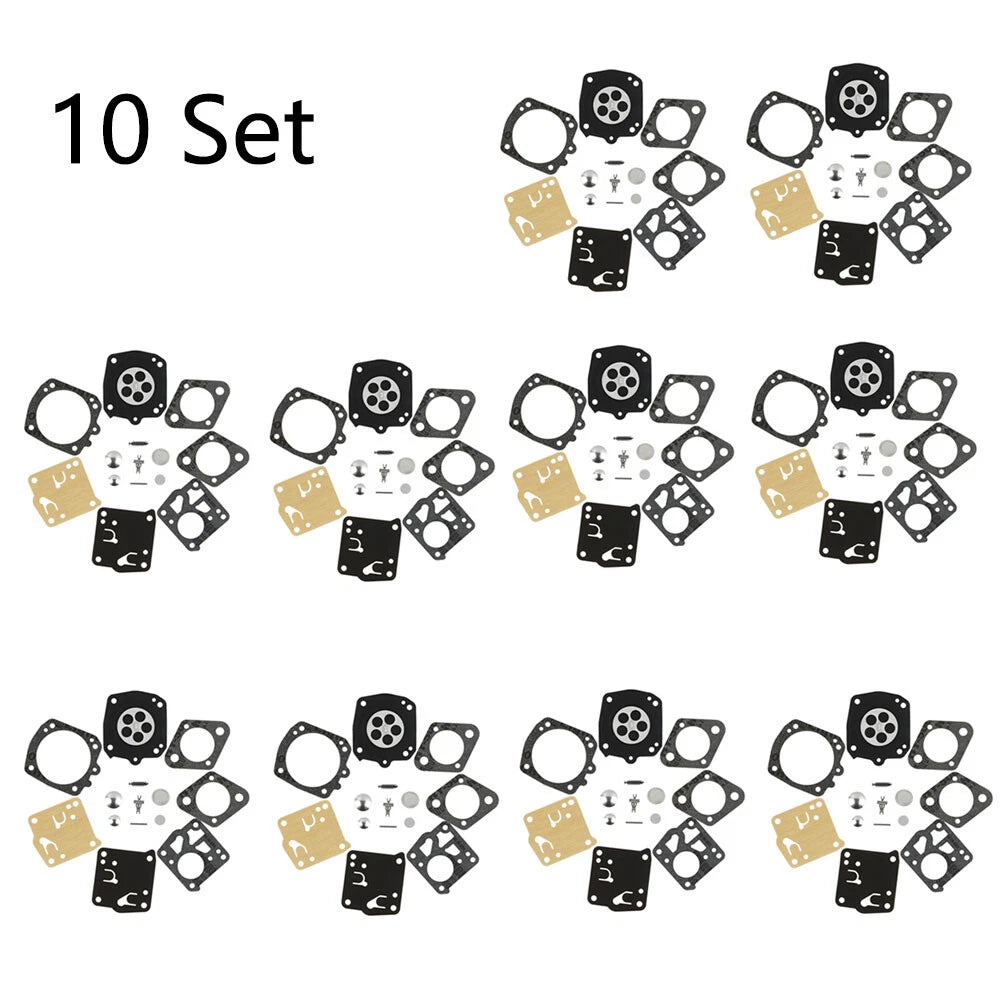 Set of 10 Carburetor Rebuild Kits for Tillotson Homelite X-12 (RK-23HS, RK-17HS)
