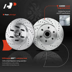 Set of 8 Front Drilled Brake Rotors & Pads for Ford F-150 (2004–2005)