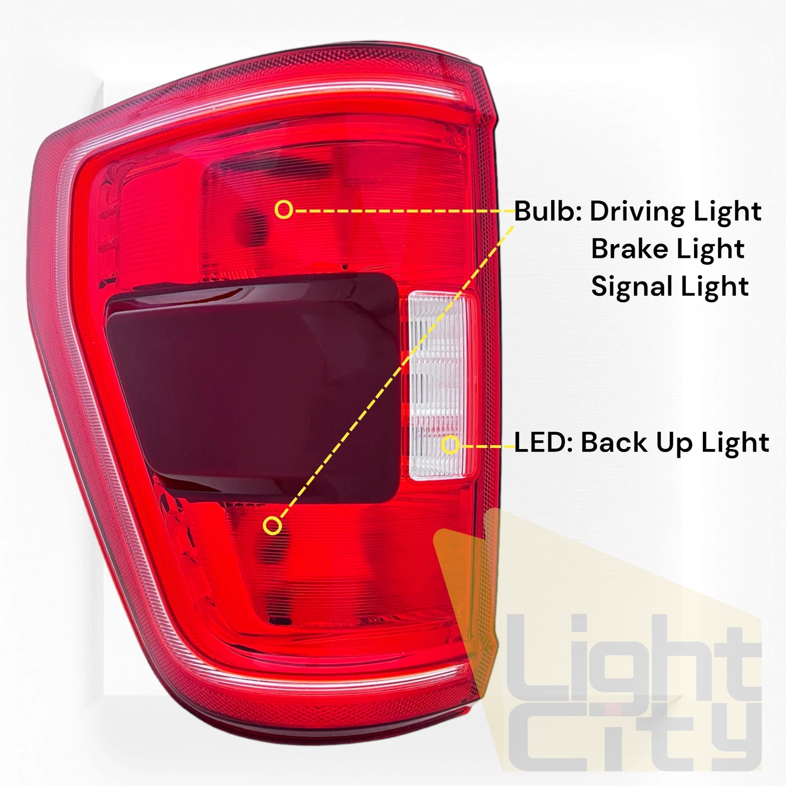 Tail Light for Ford F-150 (2021–2023) w/ BLIS Driver Side Halogen