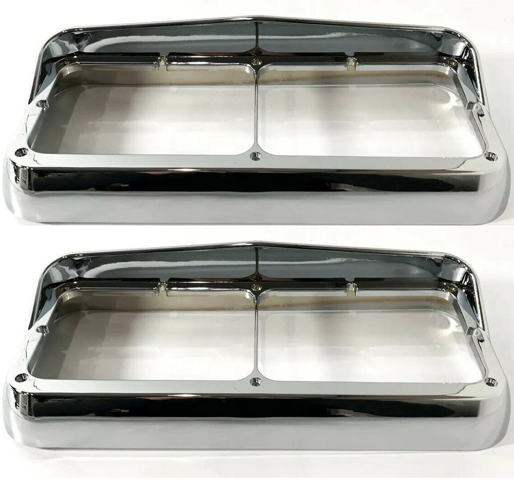 Headlight Bezels Chrome Plastic with Visor for Ford Ranger Dual Rectangular (1998–2003)