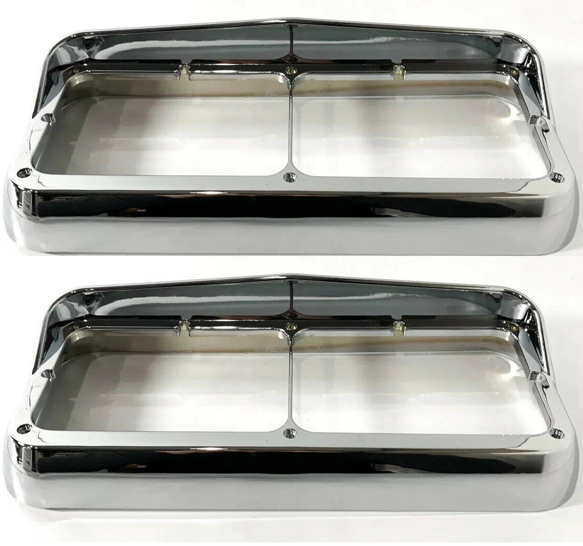 Headlight Bezels Chrome Plastic with Visor for Ford Ranger Dual Rectangular (1998–2003)