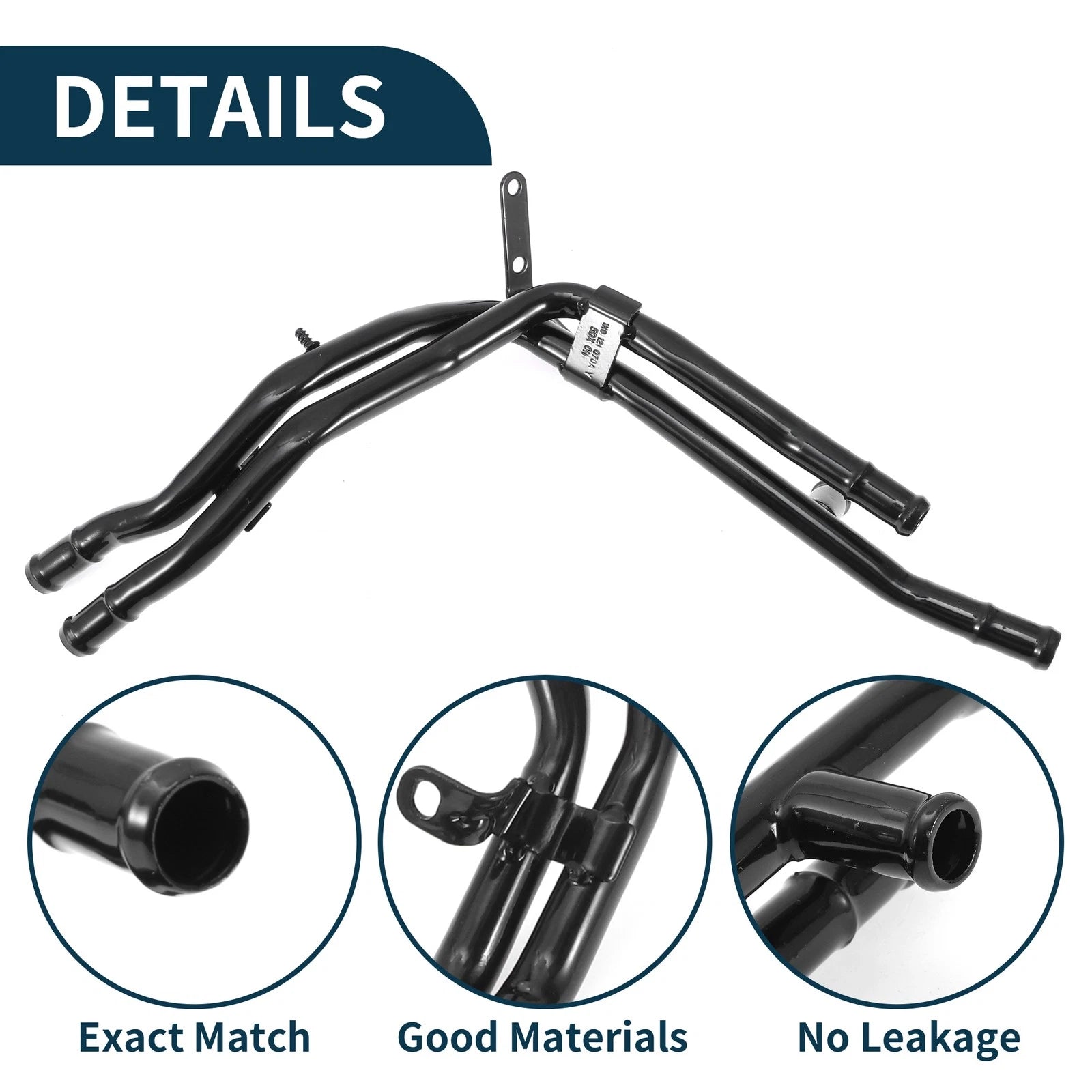 Radiator Hose Coolant Pipe for Volkswagen Golf (2007–2009) 1KD121070A Iron Black
