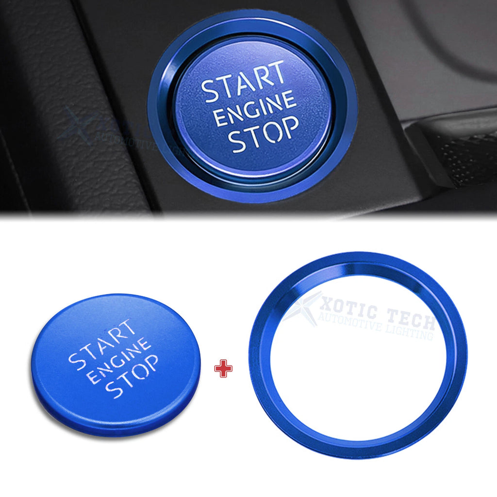 Blue Engine Start Stop Push Button Cover Trim for Audi A4 A5 A6 A7 S4 Q5 (2010–2018)