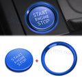 Blue Engine Start Stop Push Button Cover Trim for Audi A4 A5 A6 A7 S4 Q5 (2010–2018)