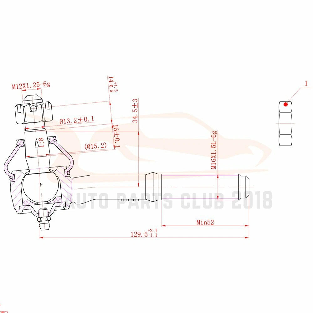 Set of 9 Front Ball Joints Tie Rods Suspension Kit for Nissan Pickup (1995–1997)