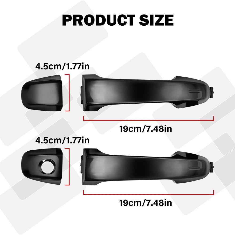 2X Outside Door Handle for Toyota Camry (2012–2017) - Black