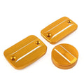 Gold Front Brake Clutch Fluid Reservoir Cap & Rear Brake Cover for Scrambler 1100