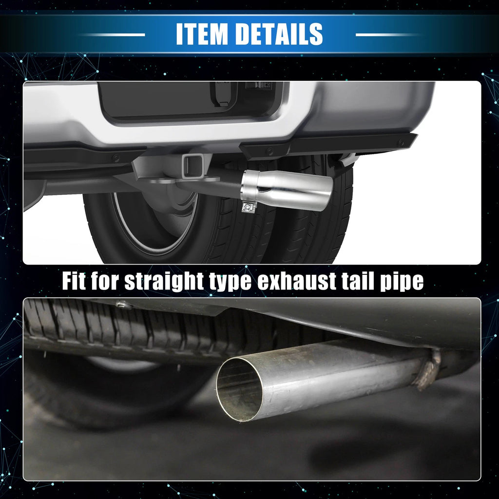 2.8" Inlet Exhaust Tip for Toyota Tacoma (2005–2023) Silver Tone