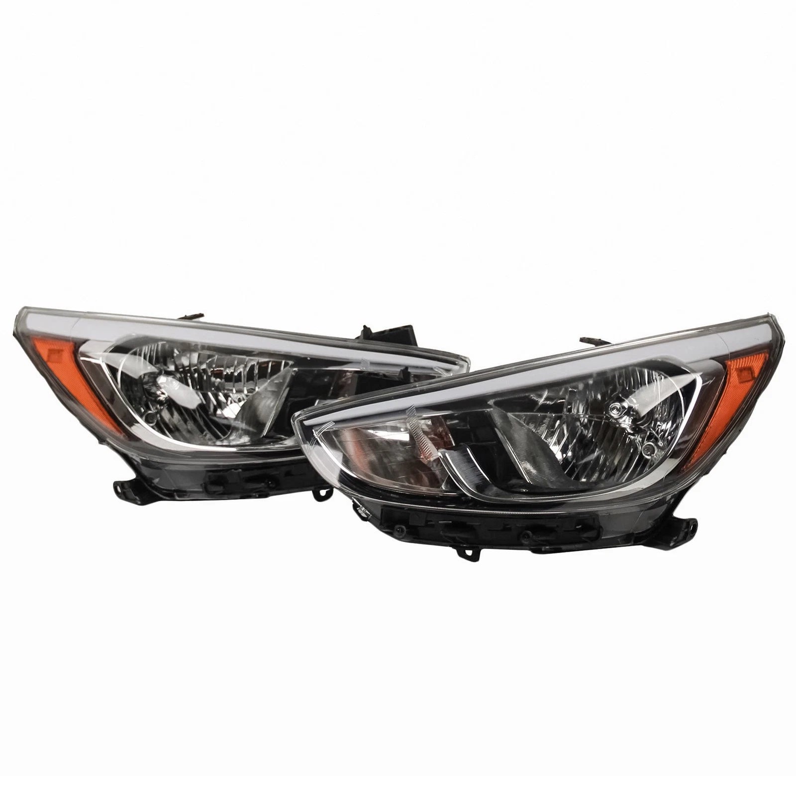 Set of 2 Headlamp Assemblies for Hyundai Accent (2015-2017)