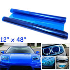 12x48 Blue Tint Vinyl Overlay Wrap Sheet Headlight Fog Light for Universal