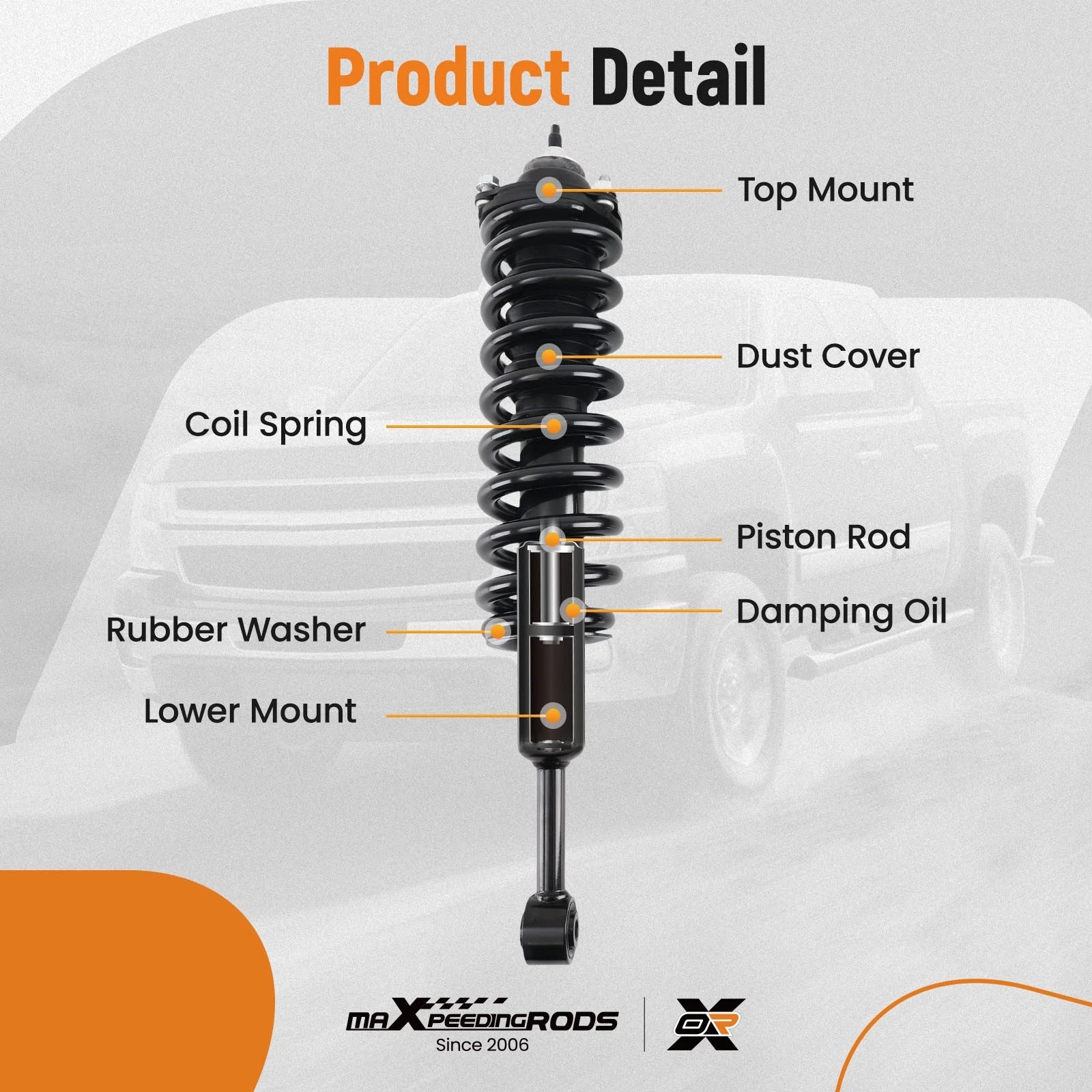 Set of 4 Complete Struts & Shocks for Toyota Tacoma (2005–2015)
