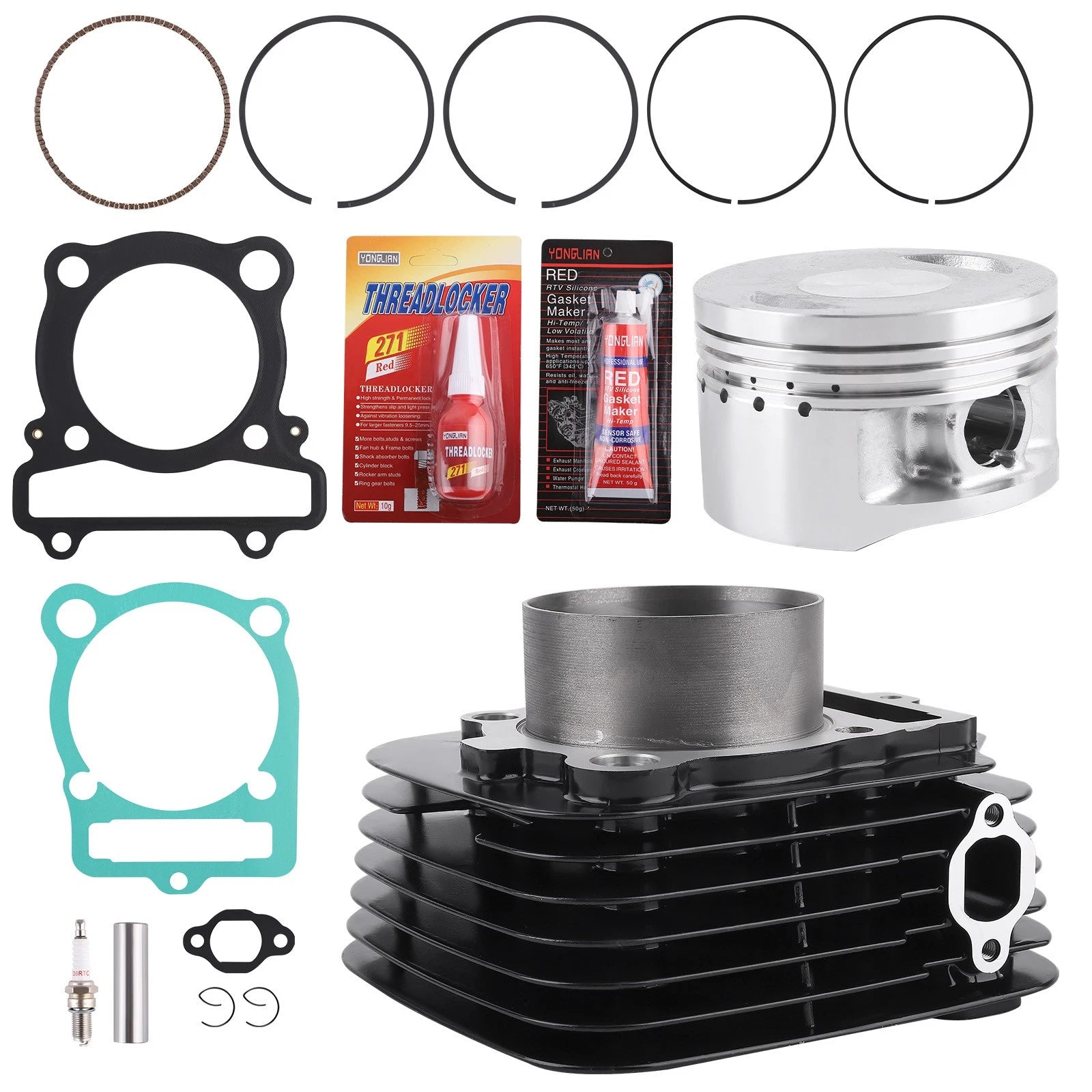 Top End Rebuild Kit with Cylinder Piston Gasket for Yamaha Moto-4 350 (1987–1995)