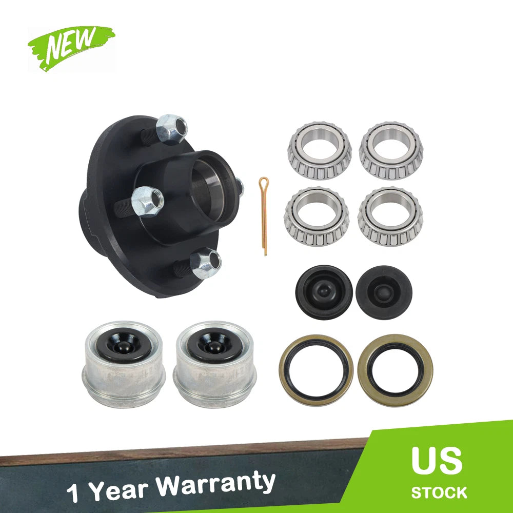 Spindle with Trailer Bearing Kit for 4 on 4" Trailer Hub (2000 lbs)