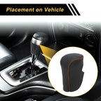 1 Pc Gear Shift Knob Cover for Honda Accord (2008–2012) Black Orange Faux Leather