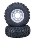 Set of 2 ATV Tires & Wheels 27x11-12 8-Ply 4-156 PCD 4+3 Silver