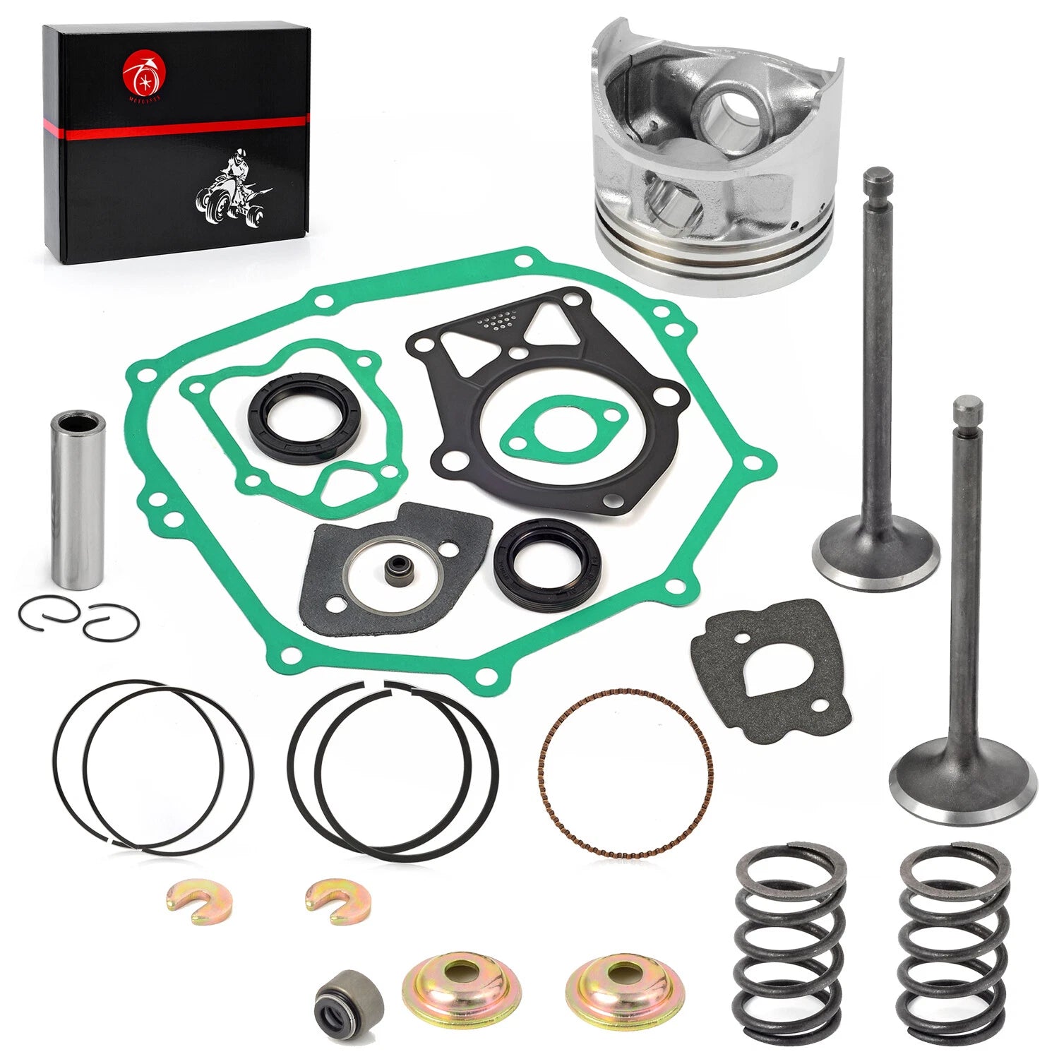 Piston & Ring Gasket Seal Valve Rebuild Kit for Yamaha Golf Cart G2 (1985–1991)