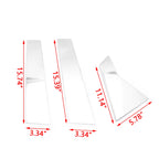 Chrome Window Pillar Post Lower Frame Cover Trims for Honda Civic 2016-2021