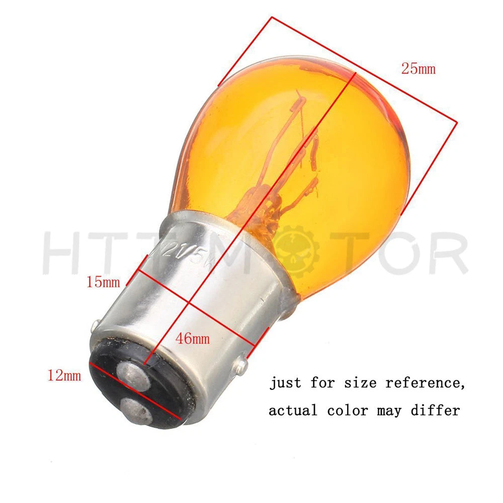Set of 10 1157 Amber Tail Light Brake Stop Turn Signal Bulbs for