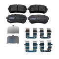 Set of 4 TRW Pro Rear Ceramic Slotted Brake Pads for Hyundai Accent Sonata Kia Rio Rio5 (2006–2020)