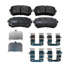 Set of 4 TRW Pro Rear Ceramic Slotted Brake Pads for Hyundai Accent Sonata Kia Rio Rio5 (2006–2020)