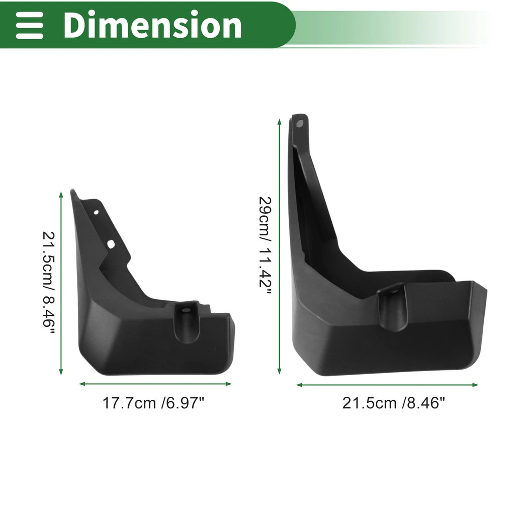 Mud Flaps Splash Guards for Ford Focus (2019–2022) W/ Mount Accessories