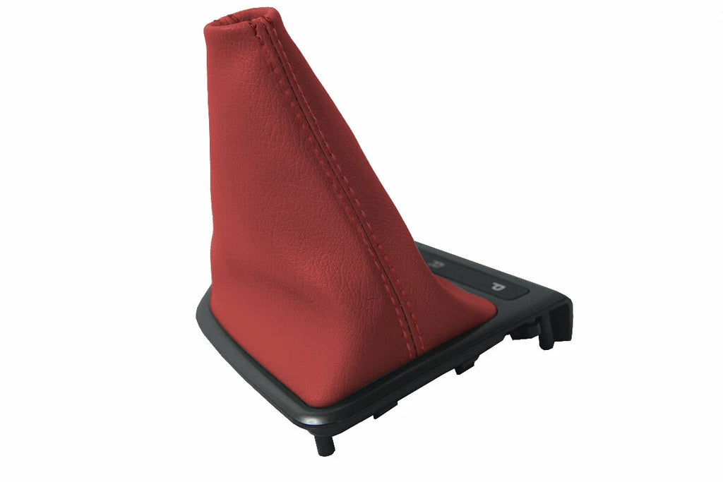 Leather Automatic Shift Boot Cover for Kia Optima (2011–2015) Red