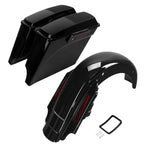 Stretched Saddlebags with 6x9" Speakers & LED for Harley Touring (1993–2008)