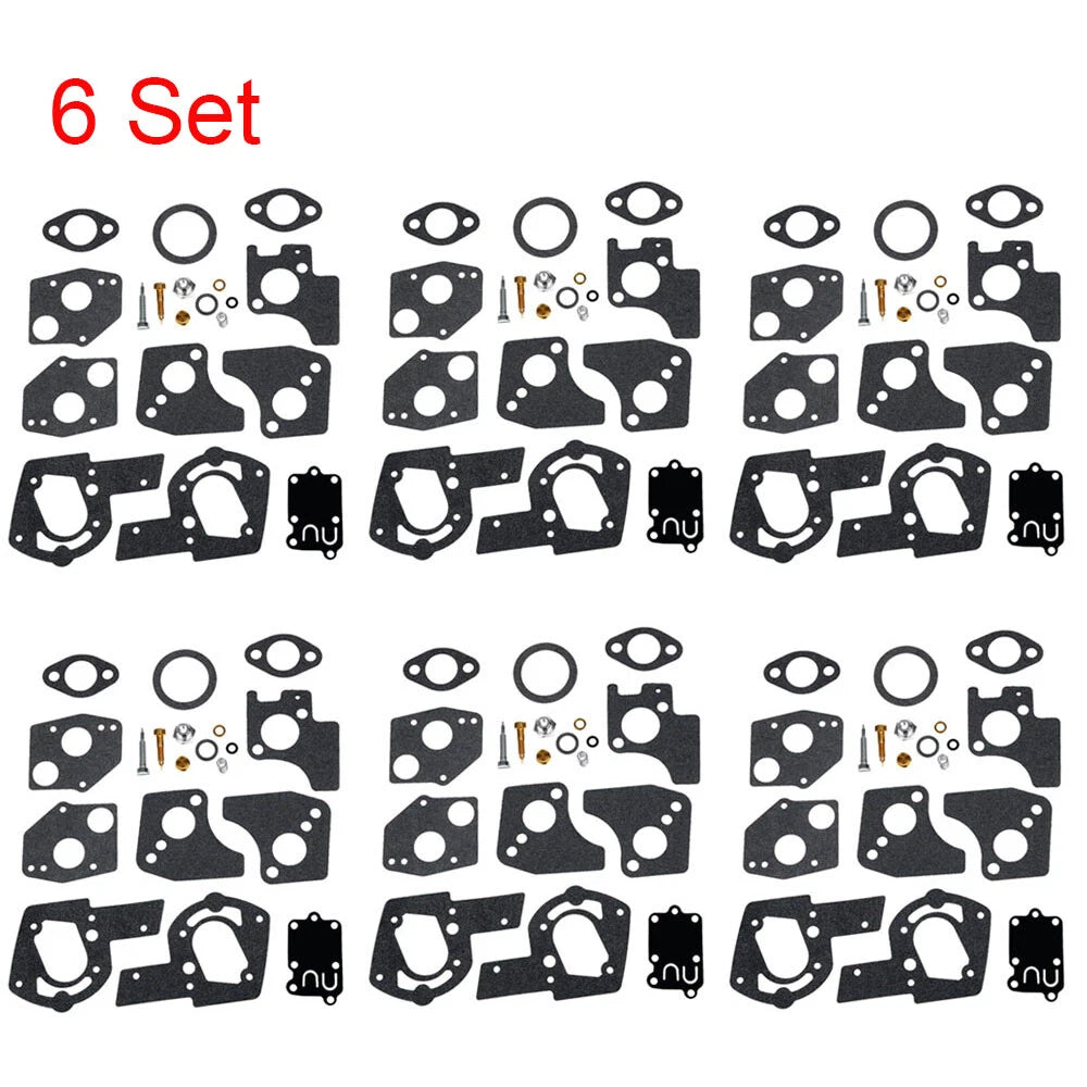 Set of 6 Carburetor Repair Parts for Briggs & Stratton (495606, 494624, 80200, 81200, 82200)