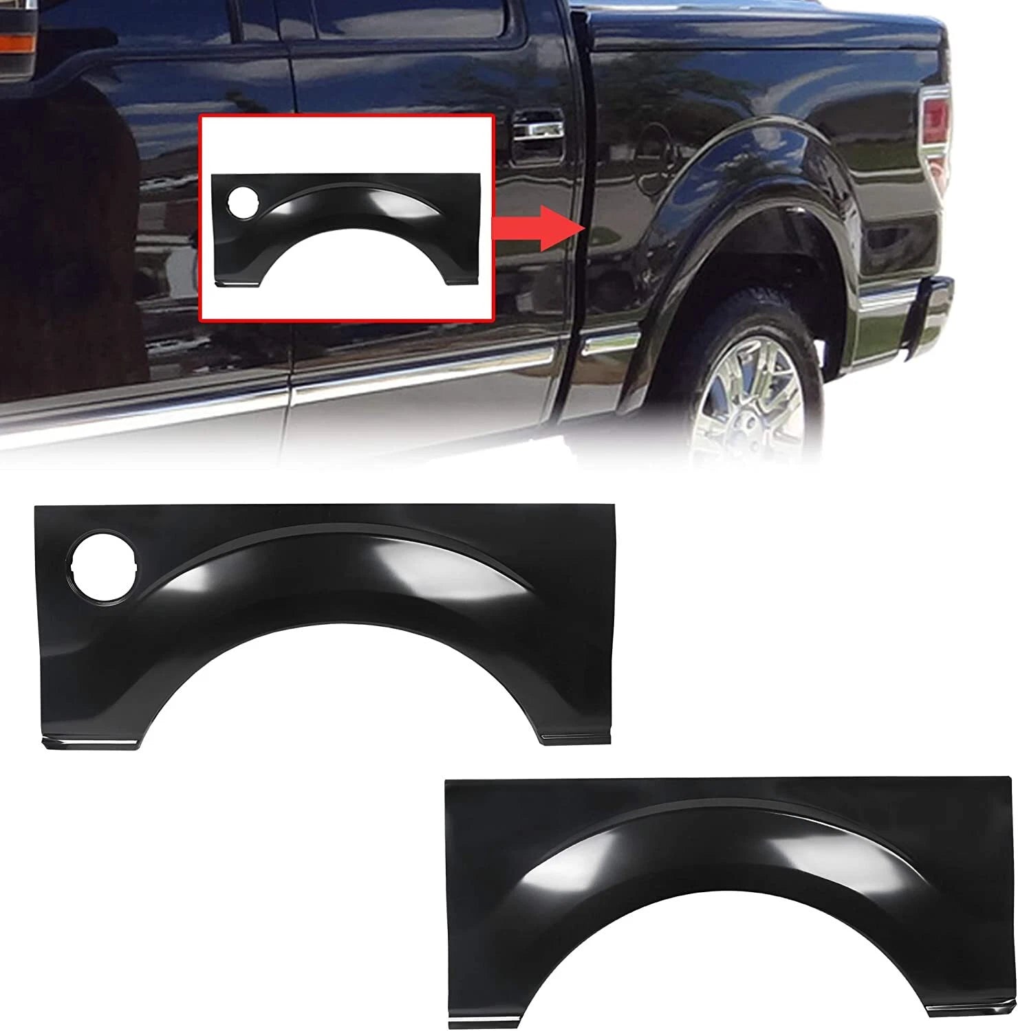 Rear Wheel Arch Rust Repair Patch Panel for Ford F150 (2009–2014)