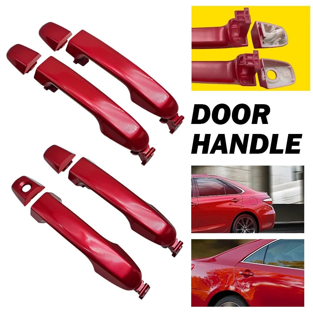 Exterior Door Handle Set of 4 for Toyota Camry (2012–2017) Red EXV