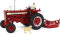 Farmall 1256 Tractor with Mower & Figures for ERTL Big Farm (1/16 Scale)