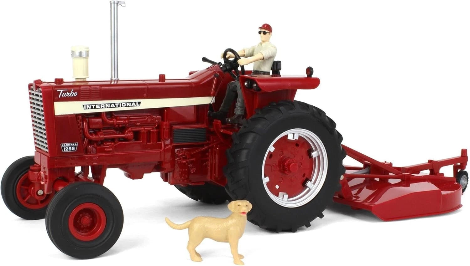 Farmall 1256 Tractor with Mower & Figures for ERTL Big Farm (1/16 Scale)
