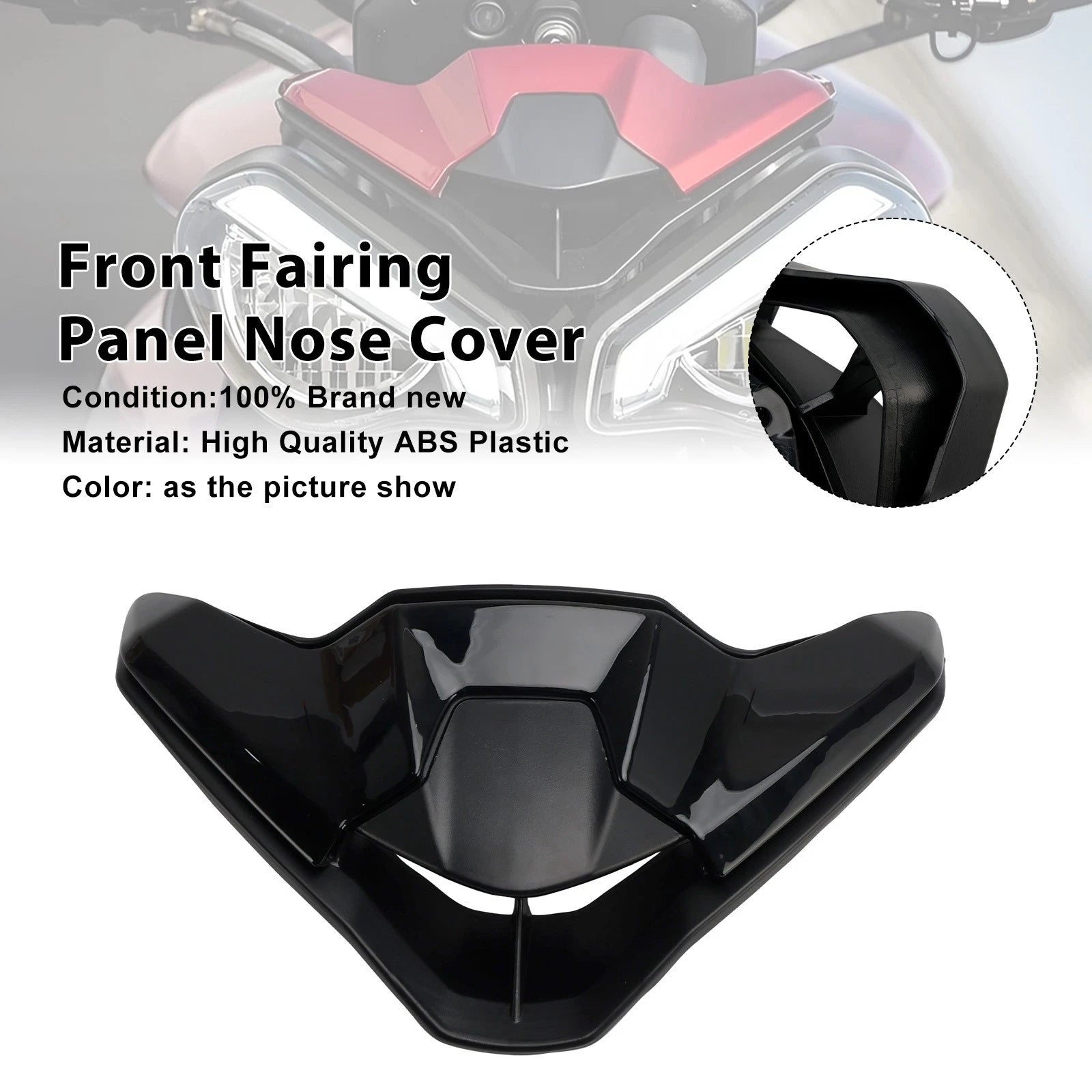 Front Fairing Panel Nose Cover for Street Triple 765 R/RS (2023–2025) Black