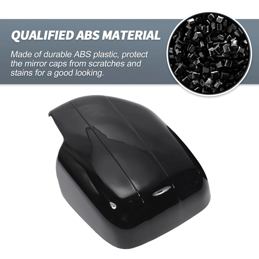 Pair Rearview Mirror Cap Overlay Gloss Black for Lexus Land Cruiser (2008–2021)