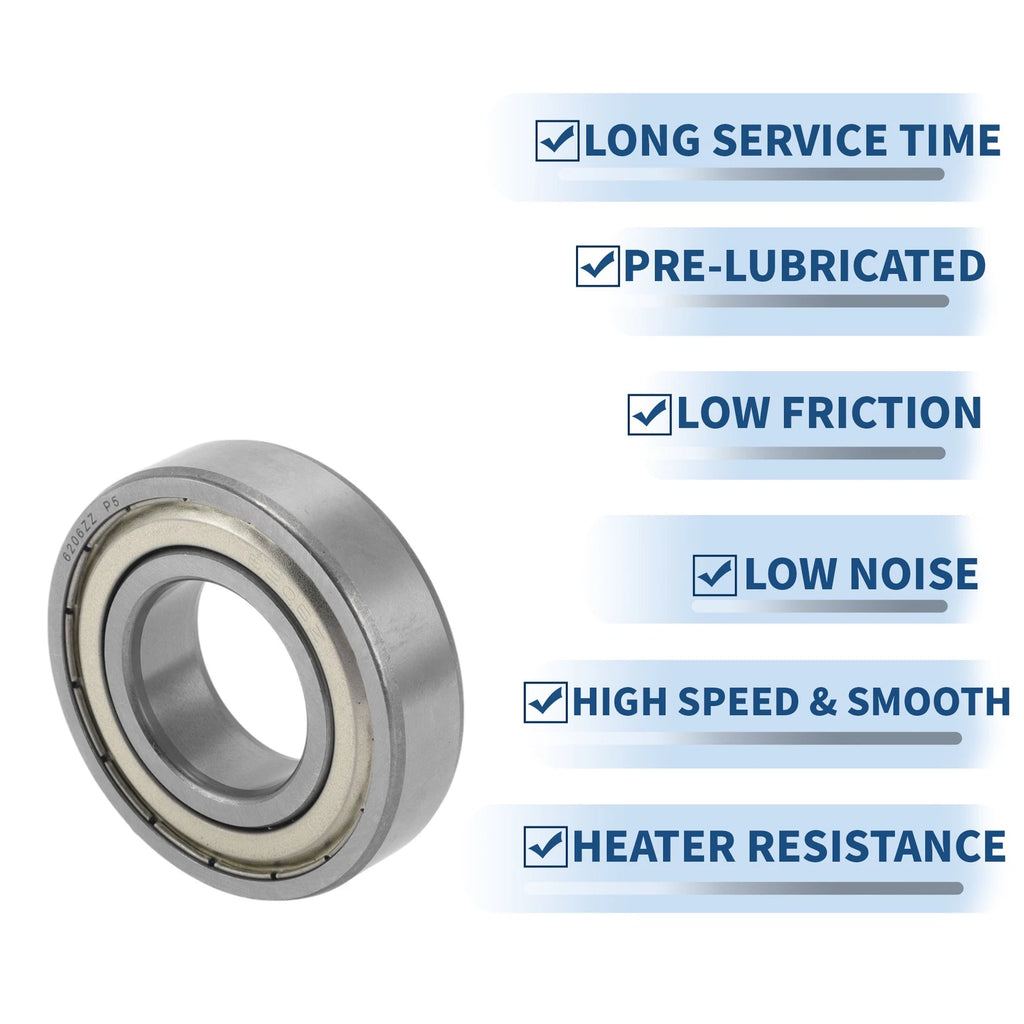 6206ZZ Deep Groove Ball Bearings for Various Models (30x62x16mm)