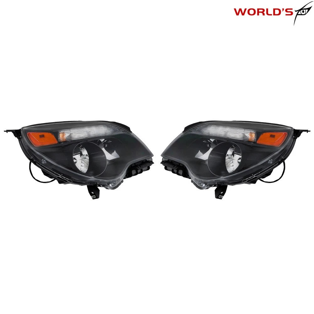 Set of 2 Halogen Headlights for Chevy Equinox LT/LS (2010–2015) Clear Lens