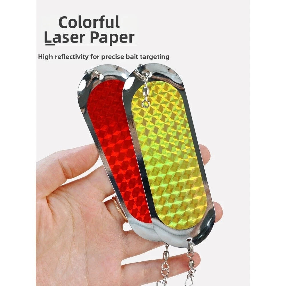 Reflective Metal Trolling Flash Board with Swivel Design for Salmon Fishing
