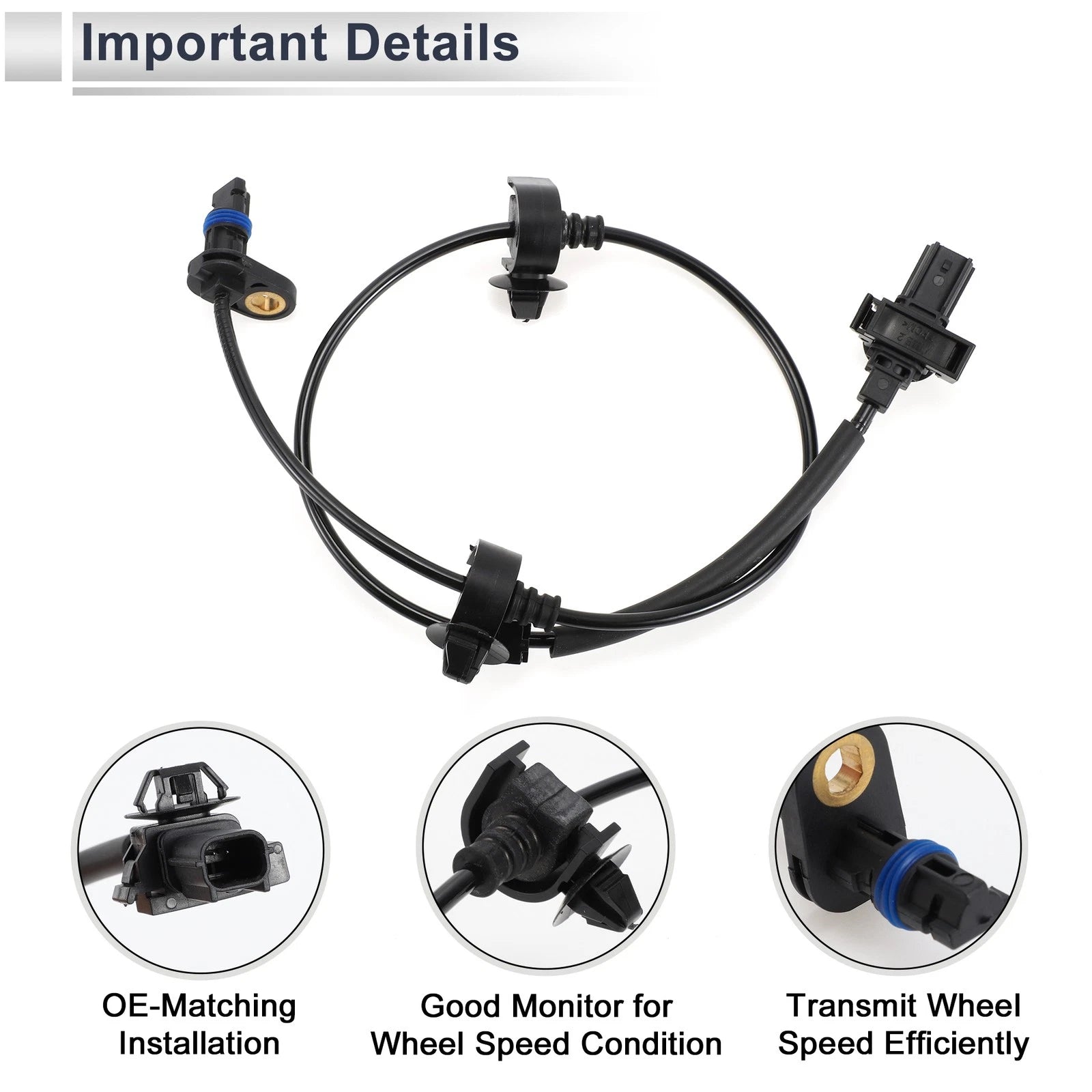 ABS Wheel Speed Sensor No. 57470TX9A01 for Honda Fit EV (2013–2014) Rear Right