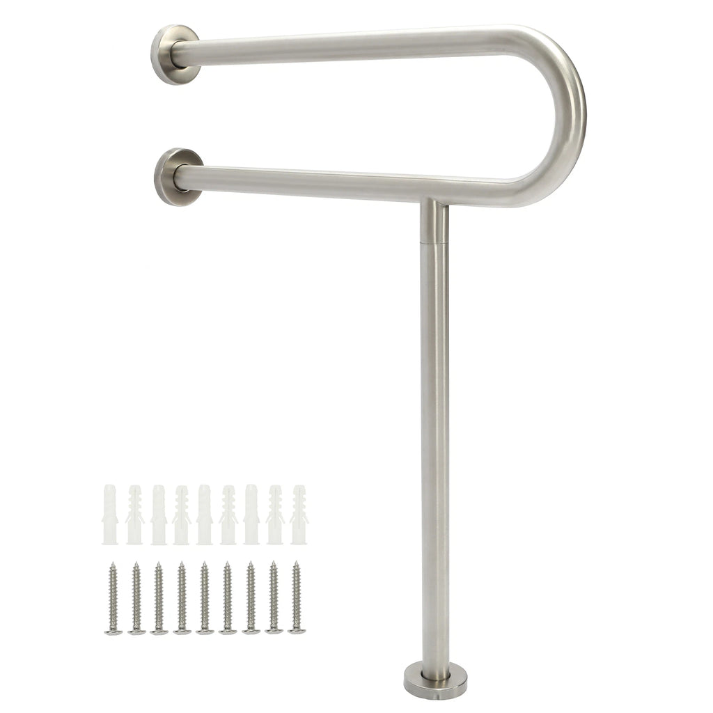 24" Stainless Steel Grab Bars for Toilet (Universal Fit)