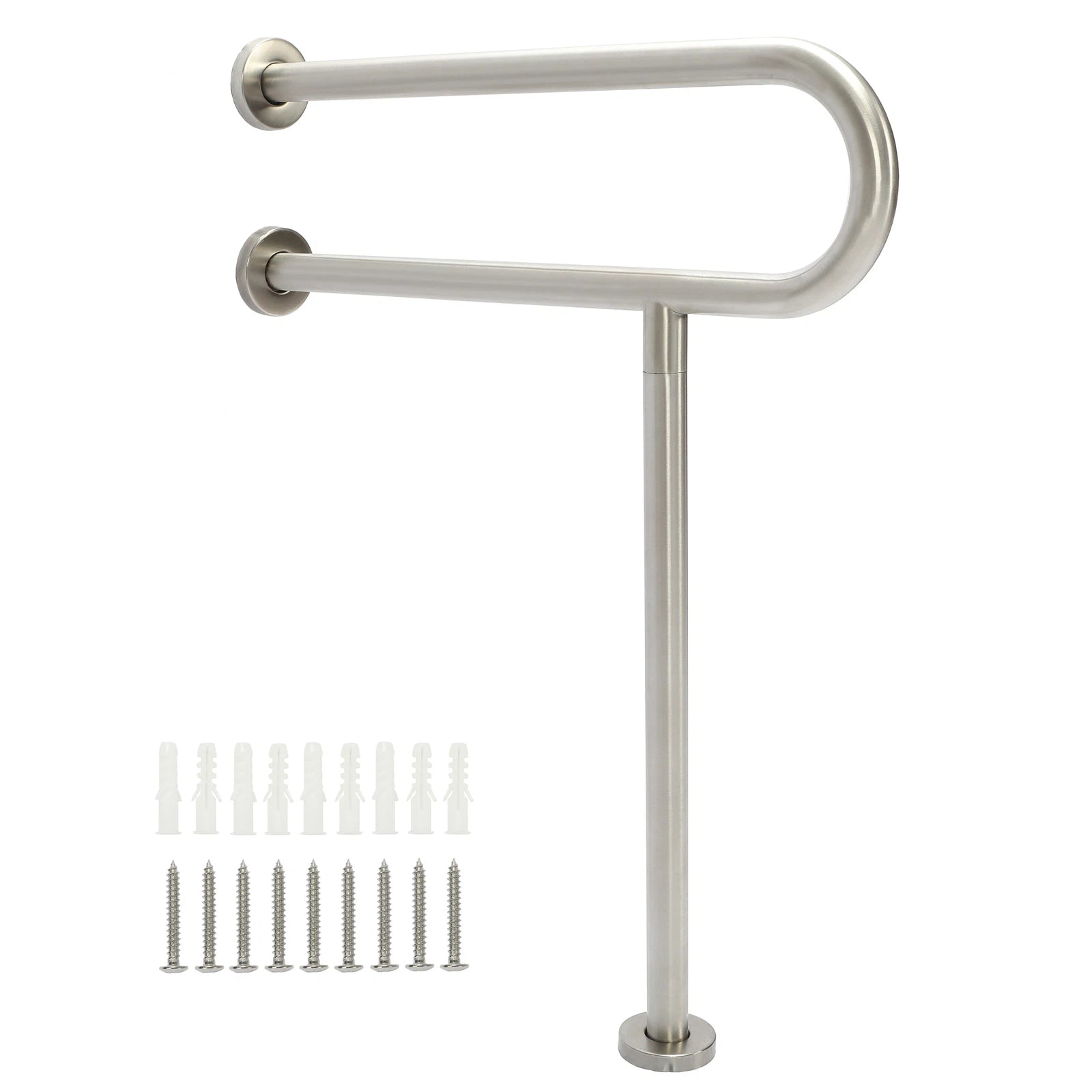 24" Stainless Steel Grab Bars for Toilet (Universal Fit)