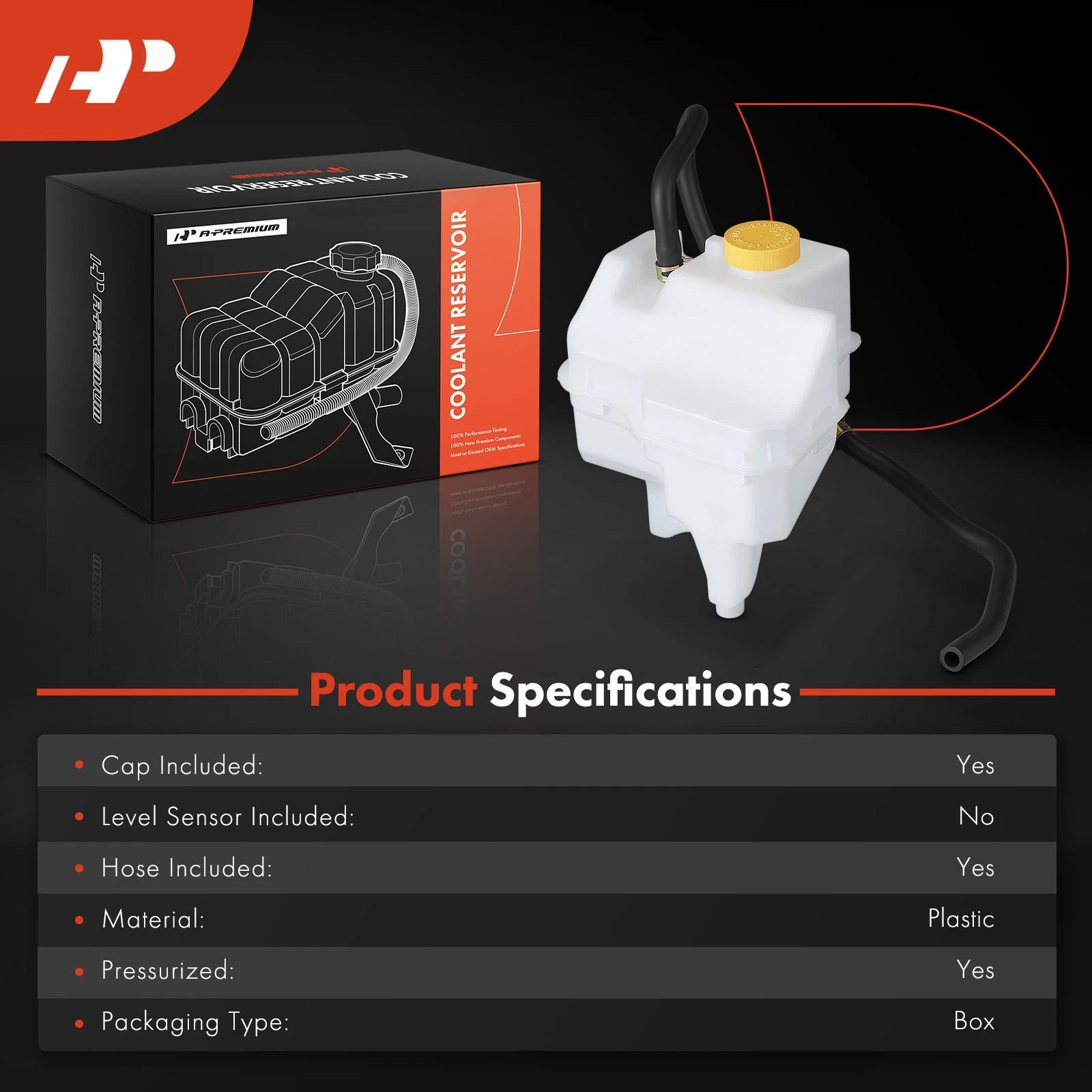 Coolant Reservoir Tank with Cap & Hose for Nissan Maxima