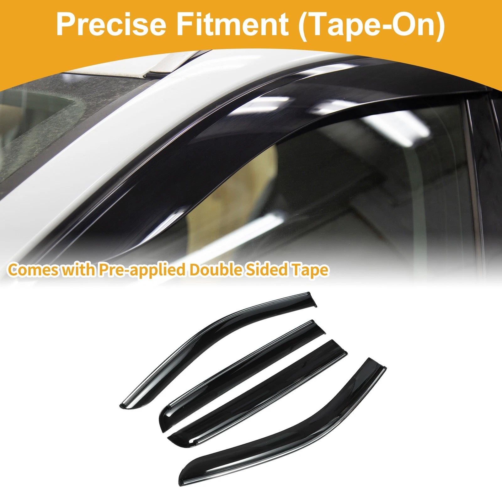 Window Deflectors for Ford Ranger SuperCrew (2019–2024) Side Vent Visors