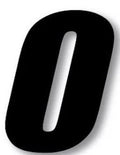 Number "0" Decals for Motorcycle Racing (7")