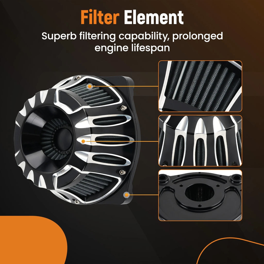 Chrome Air Cleaner Intake Filter for Harley Dyna Touring Road Glide (2014–2023)