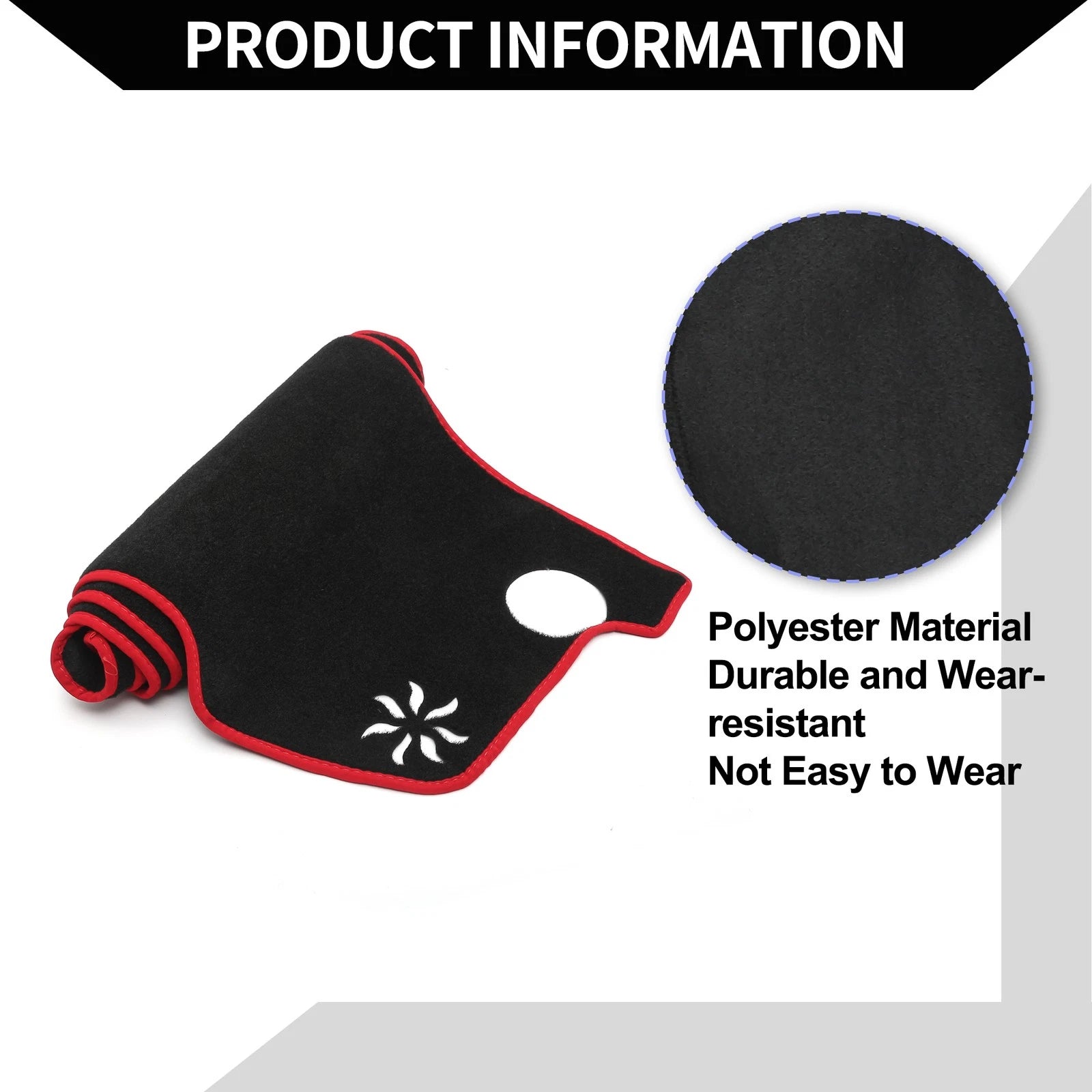 Dashboard Cover Mat for Honda Vezel RV3-RV6 (2021–2024) Black Red Set