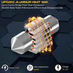 Set of 4 LED Festoon Bulbs for Universal Interior Dome Map License Light (31mm)