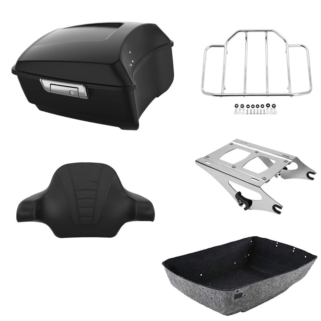 Trunk Luggage Backrest Rack for Harley Touring (2014–2026) Matte Black