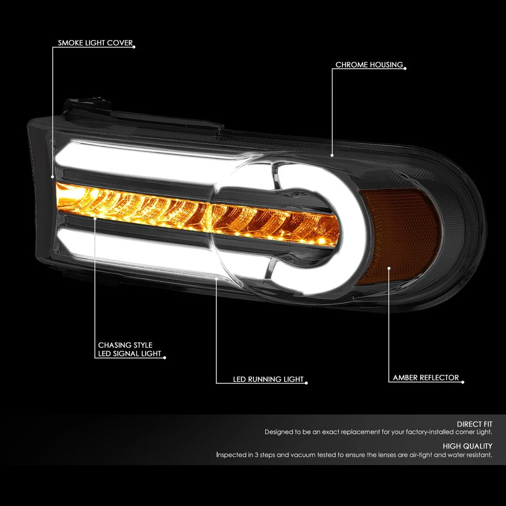 3D LED DRL + Sequential Turn Signal Bumper Light for FJ Cruiser (2007–2014)