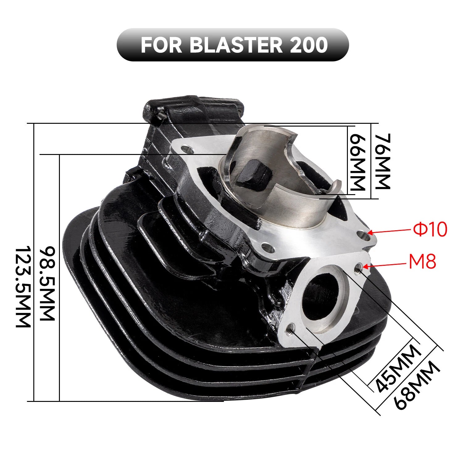 Top End Kit with Crankshaft for Yamaha Blaster 200 (1988–2006)