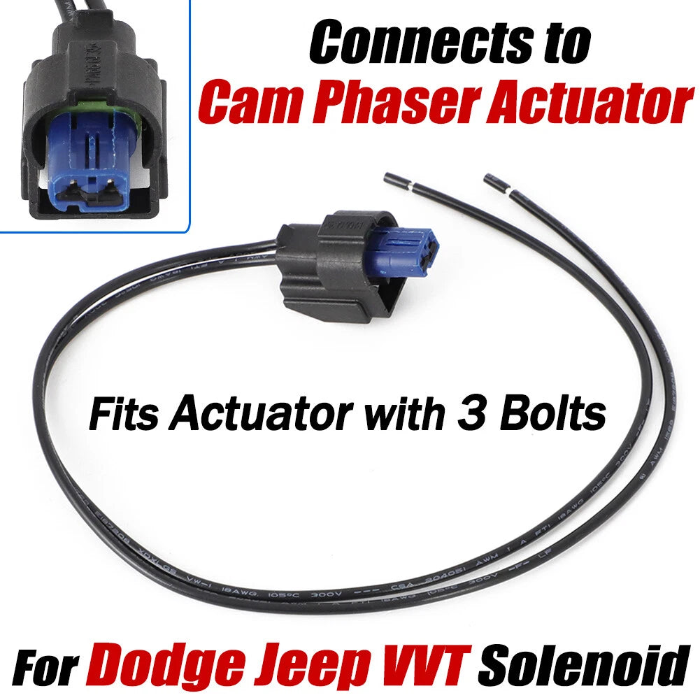 Cam Phaser Actuator Connector Pigtail Plug Harness for Dodge Jeep